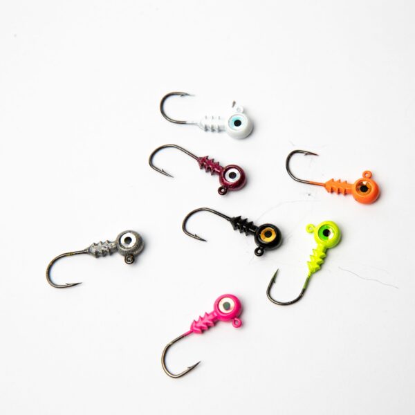 Elite Painted Pill Head Jigs - With Collar 1/16 oz & 1/24 oz